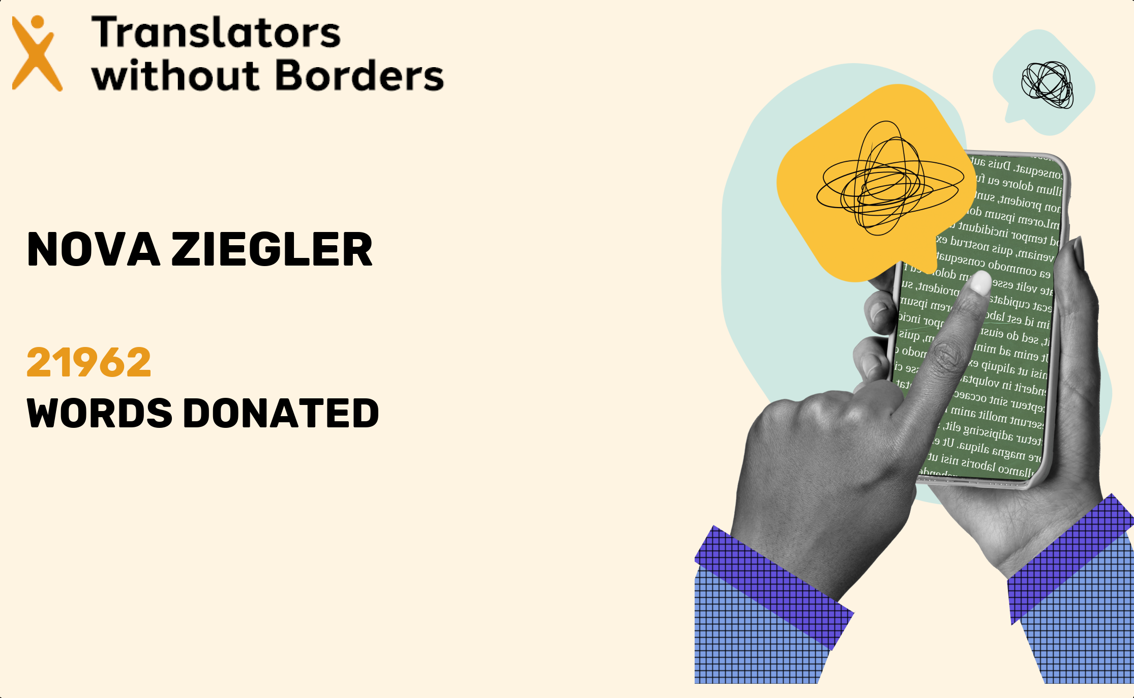 21 thousand words donated to TWB